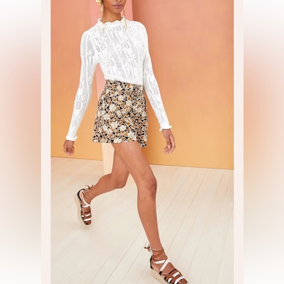 Ulla Johnson Celeste Pointelle Pullover Knit Cream Popcorn Sweater Size XS Petit - Picture 3 of 17